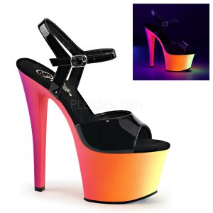 vysoké dámské sandály s UV efektem Rainbow-309uv-b