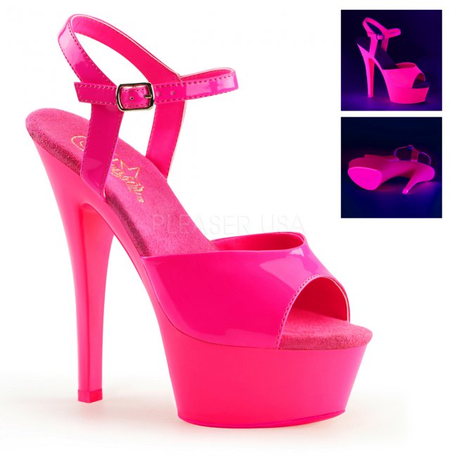růžové UV dámské sandálky Kiss-209uv-nhpnk - Velikost 41